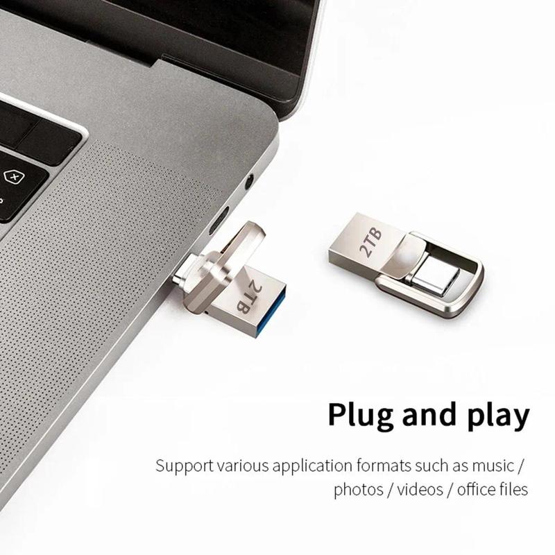 USB Flash Drive 2TB  3.2 Type C PenDrive Memory Stick 256GB 1TB 2TB Pen Drive Flash Disk for PC Smartphone Storage U Disk