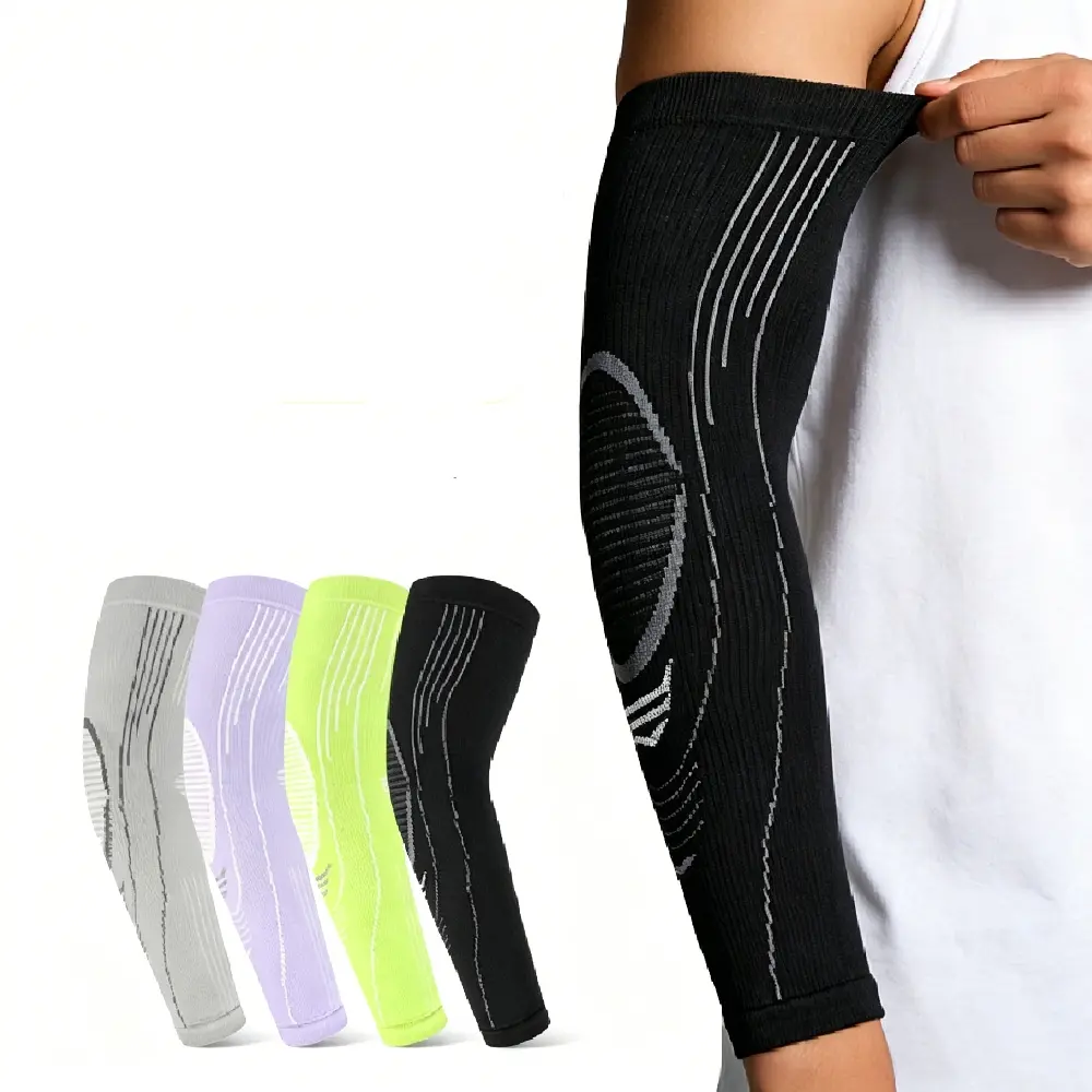 1PCS Sports Full Arm Sleeve, Elbow Compression Brace with Targeted Arm Support, Lightweight Sleeve for Training, Running