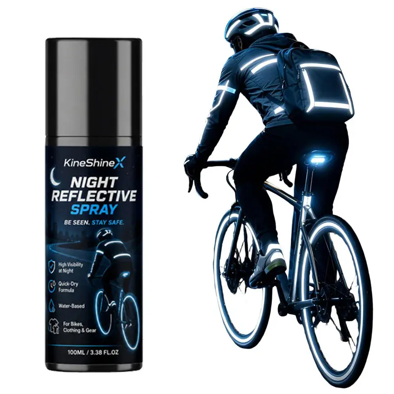 100ml Night Reflective Spray Paint, Weatherproof Safety Luminous Paint, Invisible Fluorescent Paints Reflective Coating Spray For Outdoor Riding Running Cycling Camping Walking