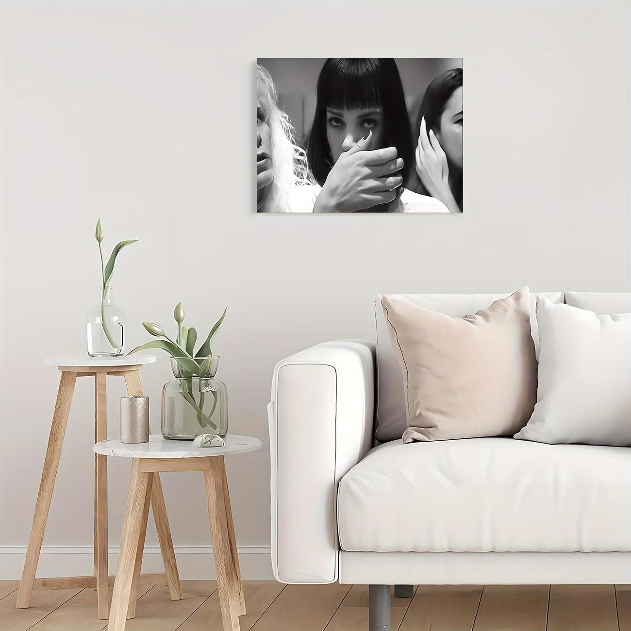 Pulp Fiction Movie Poster Canvas Art - Black and White Wall Decoration, Vintage Wall Art, Art Work For Wall Decor, Suitable for Bedroom, Living Room or Hallway, Movie Room Decoration, Bold Wall Decor, Art Canvas,home,inspo,athlete,motivation