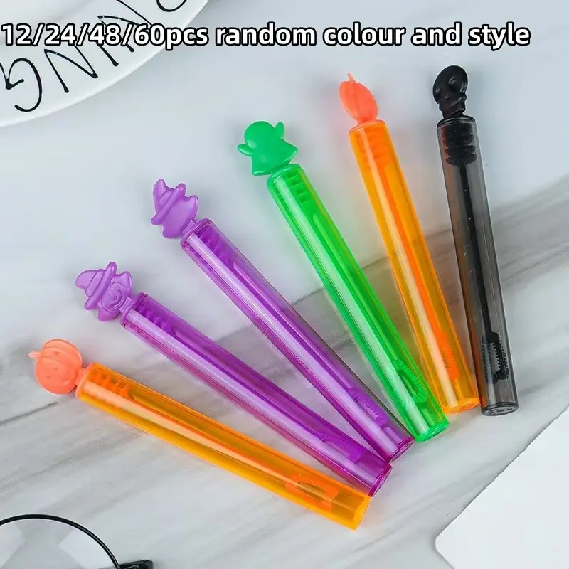 Mini Manual Bubble Blowing Toy, Colorful Bubble Tubes, Party Atmosphere Props, Halloween Handheld Bubble Wands, Kids Interactive Toys, Parent-Child Toys