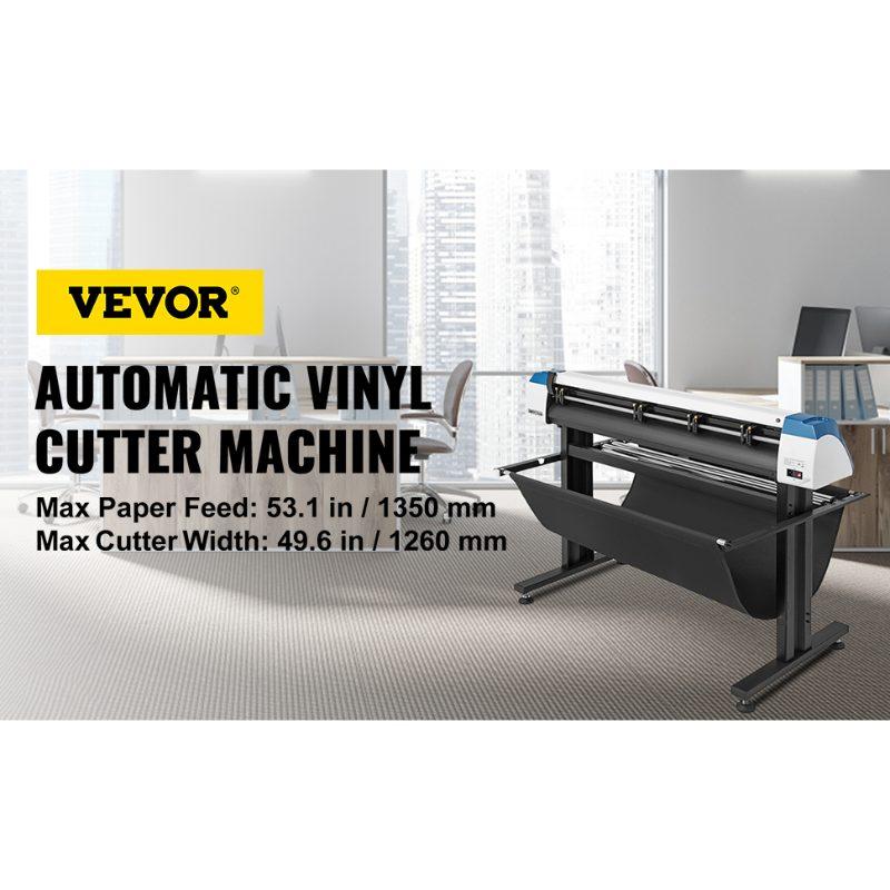 VEVOR 53-Inch Automatic Contour Vinyl Cutter Plotter Force Speed Adjustable Sign Cutting With Floor Stand Signmaster Software VEVOR 53-Inch Automatic Contour Vinyl Cutter Plotter Force Speed Adjustable Sign Cutting With Floor Stand Signmaster Software