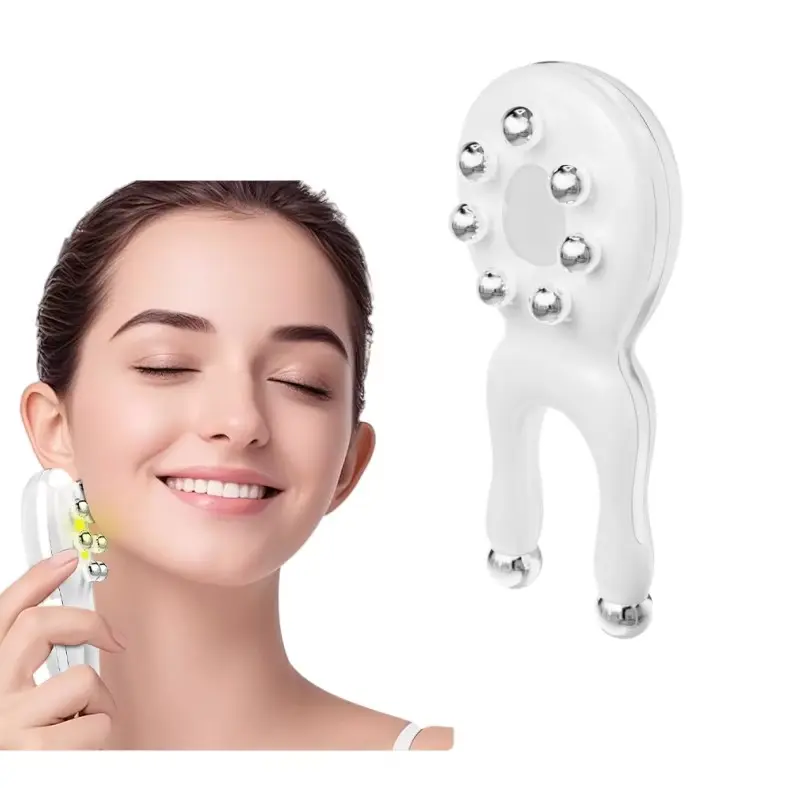 Mini Seven-In-One Facial Lifting Device, EMS Microcurrent Skin LED Face Neck Tightening Massager, Facial Beauty Care Instrument