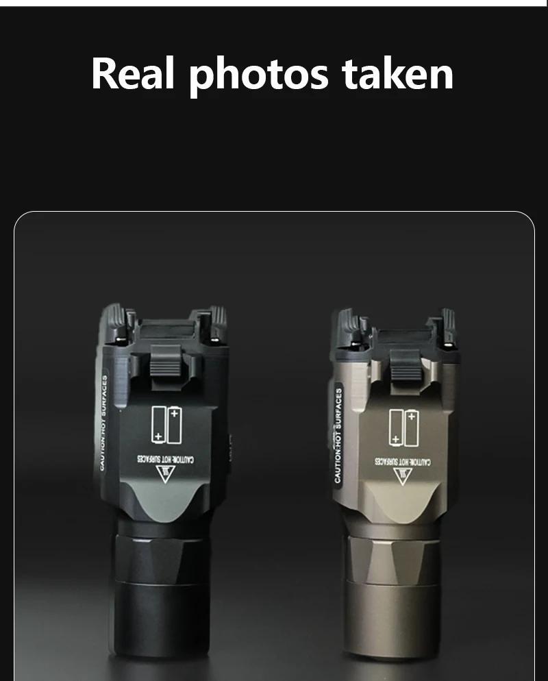 Handheld flashlight LED 1000 lumens white portable camping flashlight, Hanging suitable for outdoor hiking and family emergency situations and outdoor adventures, universal guide rail