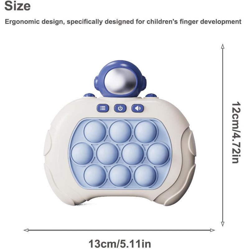 Astronaut Designed Quick Push Game Console, Whack-a-mole Game Machine Without Battery, Decompression Toy For Adults, Stress Relief Model, Christmas Gift