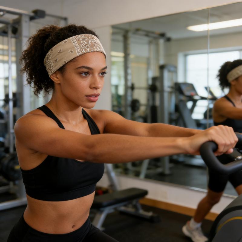 Yoga Elastic Sports Headband, Solid Color Non-Slip Sweat-Absorbent Hairband for Fitness, Hair Tie Headscarf