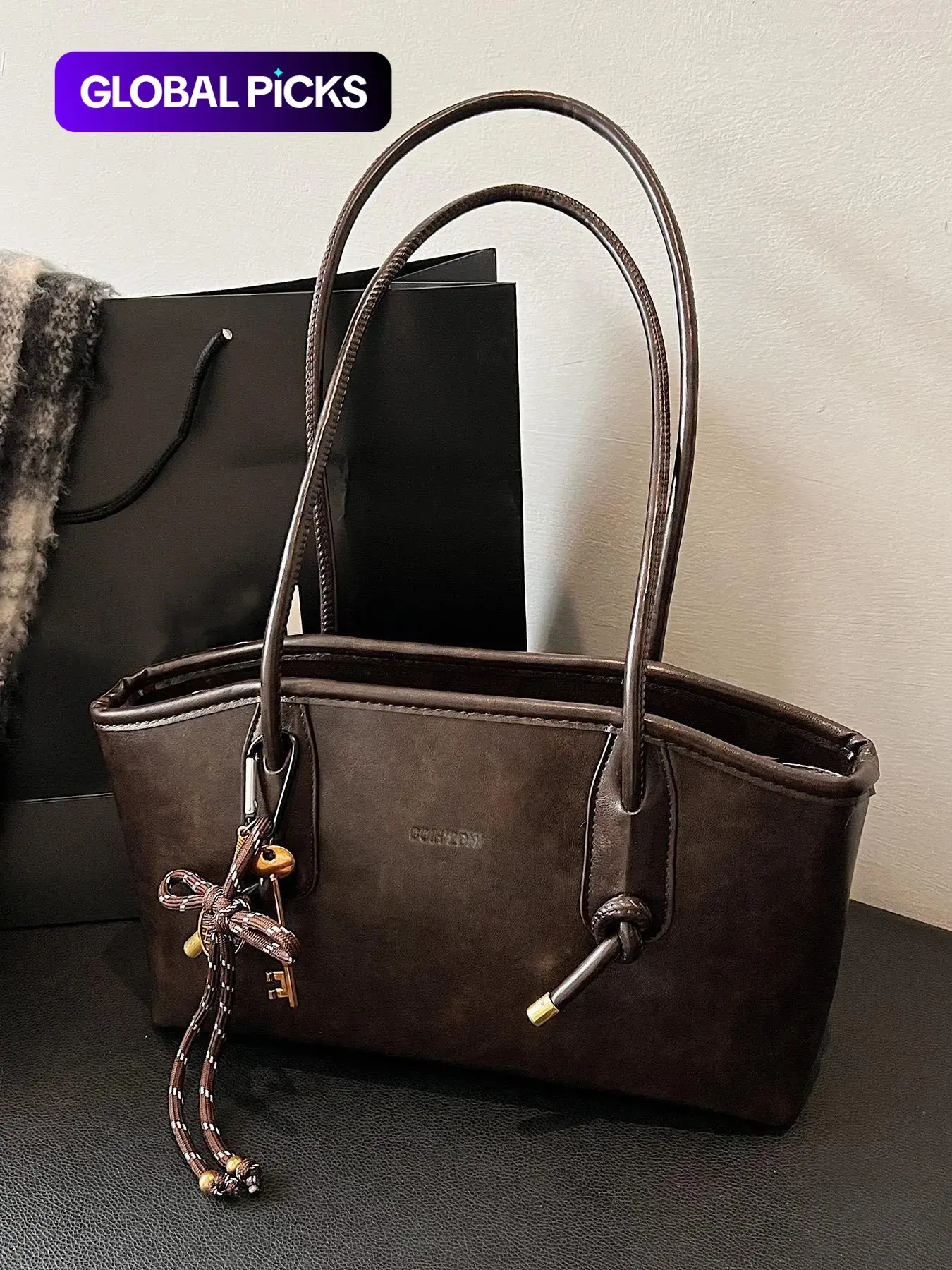 26 Women's Elegant Solid Color Shoulder Bag, Fashionable Large Capacity Crossbody Bag for Daily Used, Casual Trendy Versatile High-quality Daily Commuting Bag