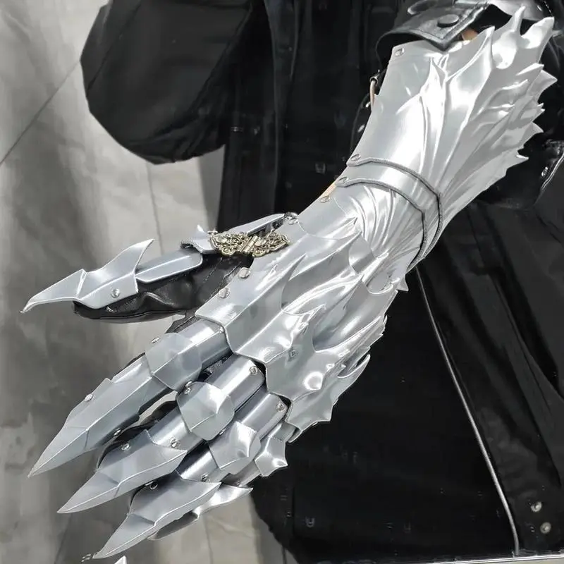 Technology Cyberpunk Cosplay Glove Prop Knight Mechanical Hand Arm Armor Unisex 3D Printing Gothic Retro Battlegear Accessory