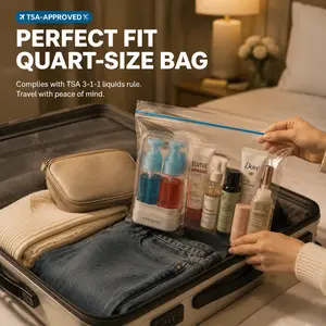 4-in-1 Plastic Rectangle Mini Cosmetic Storage Dispenser Bottle - Leak-Proof Refillable Silicone Squeeze Container with Lock, Compact Lightweight Toiletry Organizer for Travel Stuff, Business Trips