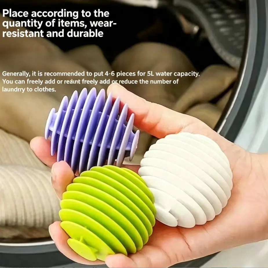 1-piece/set  Reusable Silicone Laundry Balls, Anti-Tangle Decontamination Washing Balls for Household Washing Machine Laundry Accessories
