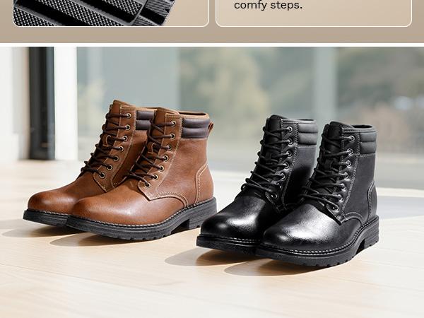 Bruno Marc Men's Dress Oxford Fashion and Comfort Ankle Lace Up Boots