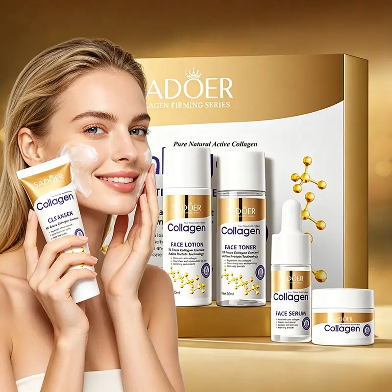 5-Piece Collagen Boxed Skin Care Kits, Gift Ready Routine for Daily Moisture, Personal Care for Women & All Skin Types