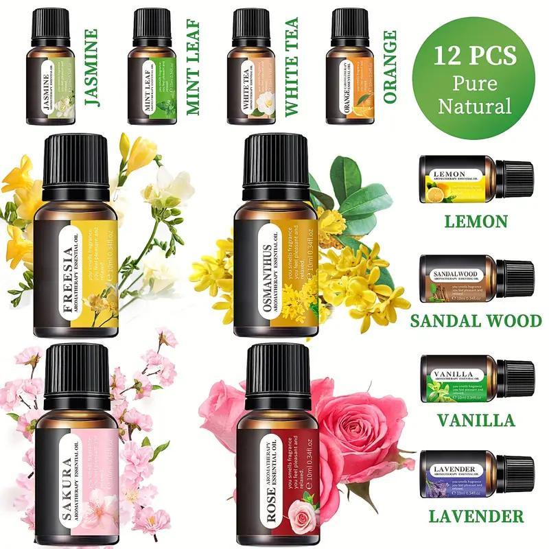 Essential Oil Blend for Home Care & Aromatherapy, Includes Peppermint Leaf, Tea, Lavender, Lemon, Jasmine, Perfect Therapeutic Gift Set Essential Oil Blend for Home Care & Aromatherapy, Includes Peppermint Leaf, Tea, Lavender, Lemon, Jasmine, Perfect Therapeutic Gift Set