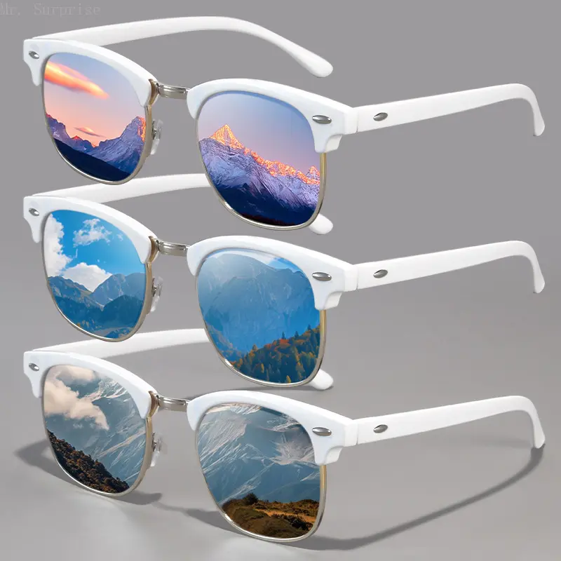 3-Pack Unisex Polarized Lens Square Frame Sunglasses - Stylish, UV Protection, Lightweight, Highway Safe Fashion Eyewear for Driving, Travel, Daily Sunny Outdoor Use