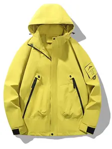 New Outdoor Hooded Hiking Jacket, Couples' Windproof Waterproof Three-Function Coat, Breathable Comfortable Fashion Solid Color