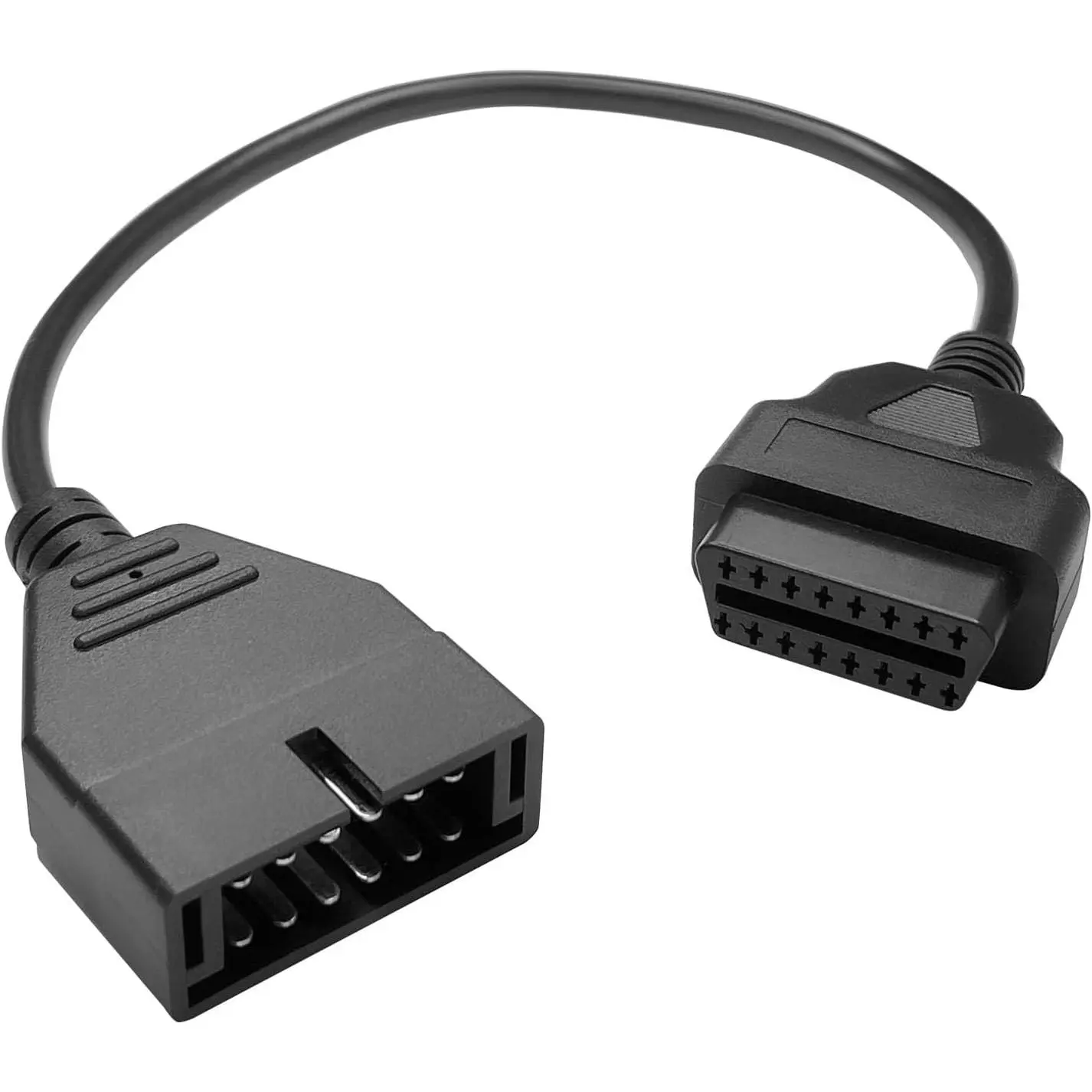 OBD1 Scanner, OBD1 to OBD2 GM Adapter, OBD 1 Scanner Cable Code Reader OBD1 12 Pins to OBD2 OBD II 16 Pins Socket Scan Diagnostic Extension Tool Cable Connector Replacement for GM Popular