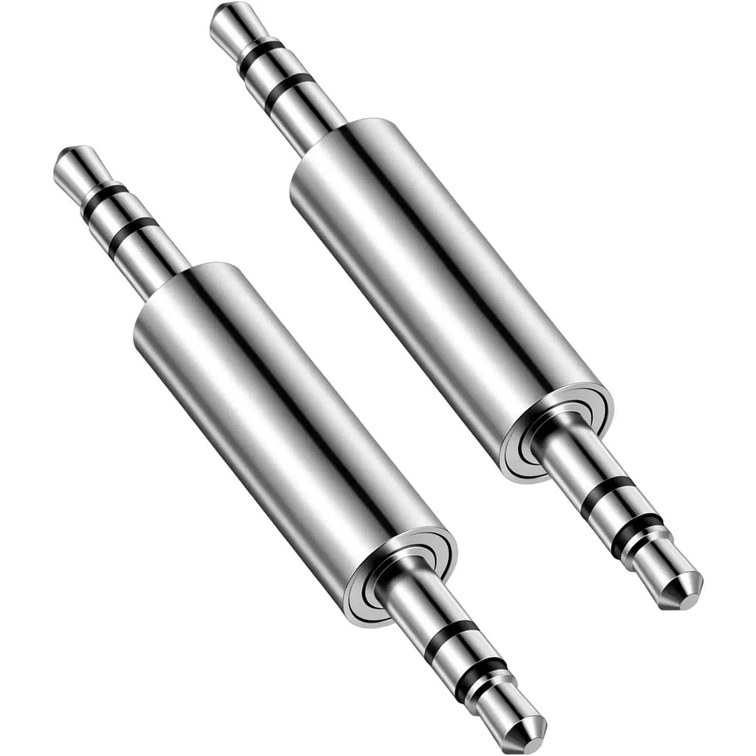2 Pack 3.5mm Male to Male Audio Adapter 1/8" Stereo Coupler Connector 3.5mm AUX 1/8" TRS Stereo Jack Compatible with for AUX Audio Laptop,