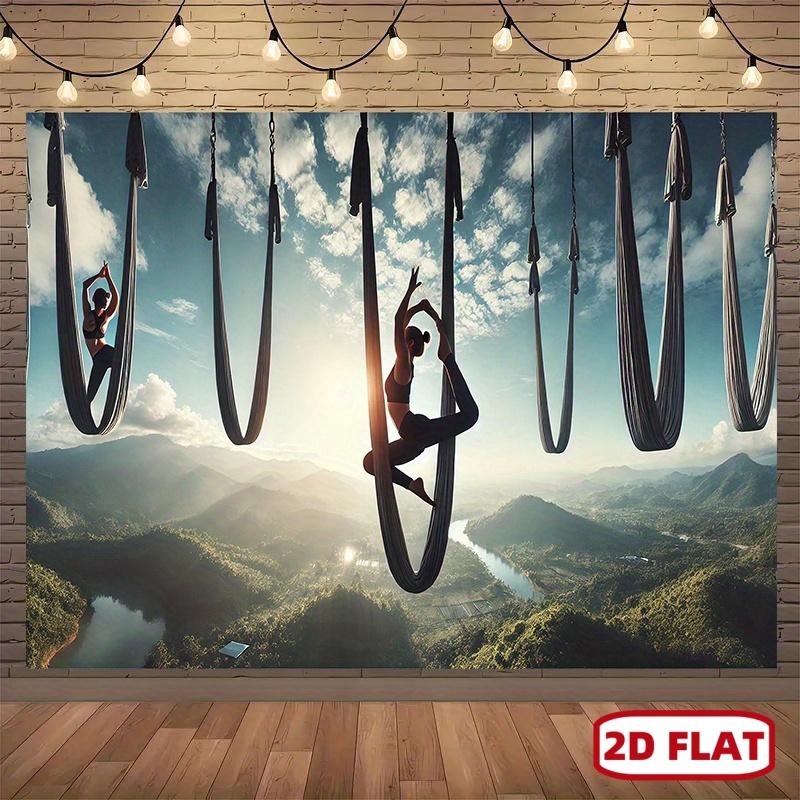 1pc Aerial yoga Backdrop wall hanging fabric, 8x6ft backdrop decor, Room, Photo Studio props - Multi-purpose Room banner decor for home decor, parties, studios, home & garden, outdoor celebrations