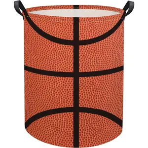 Basketball Kids Laundry hamper Baby Hamper for Nursery Boys Kids Hamper Room Decor for Home(Basketball Pattern)
