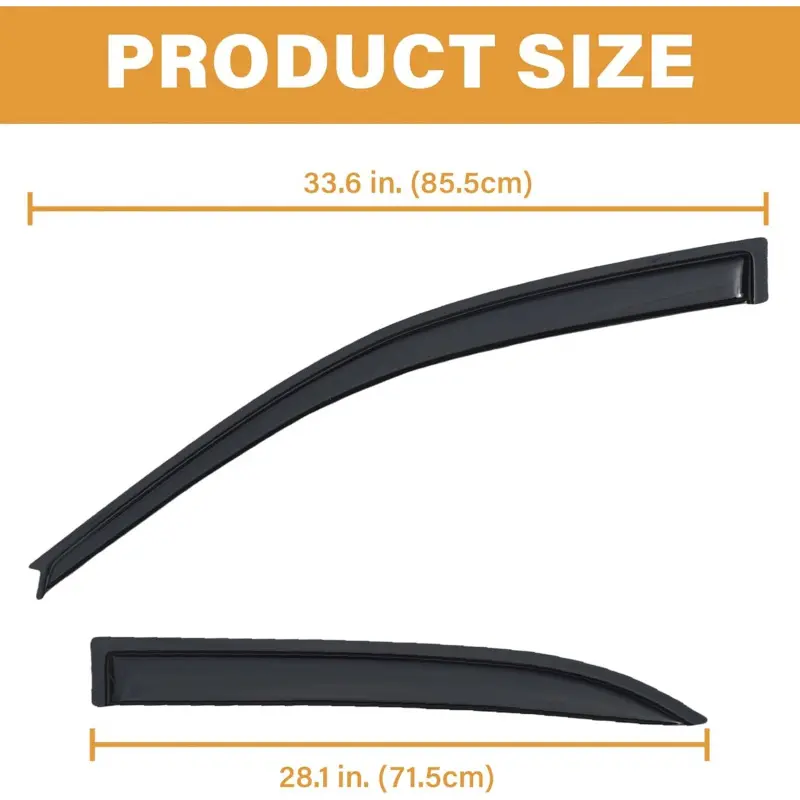 Guards Compatible with 2003-2008, Acrylic Slim Style Window Visor Rain Guard, Side Window Deﬂector Accessories 4 Pieces, 2004 2005 2006 2007
