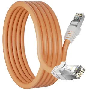 Cat 7 Ethernet Cable 25ft Triple Shielded SFTP High Speed 10Gbps 600MHz Patch Cord Waterproof UV Resistant Outdoor Indoor Direct Burial LAN Network RJ45 for Router