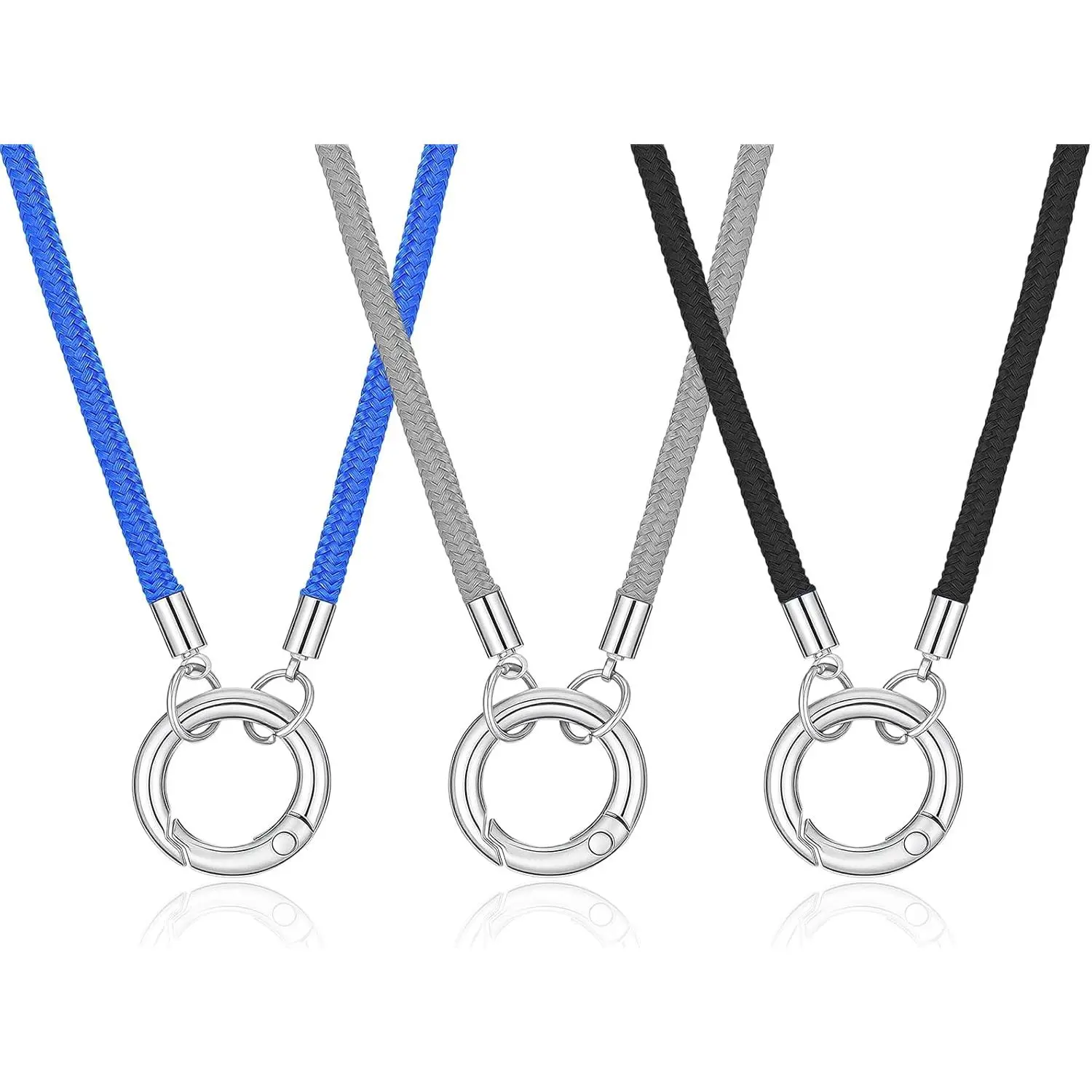 3 count Eyeglass Holder Necklace Ring, Ring Holder Necklace, Heart Shape Loop Anti-Lost Chain, Necklaces  Rings