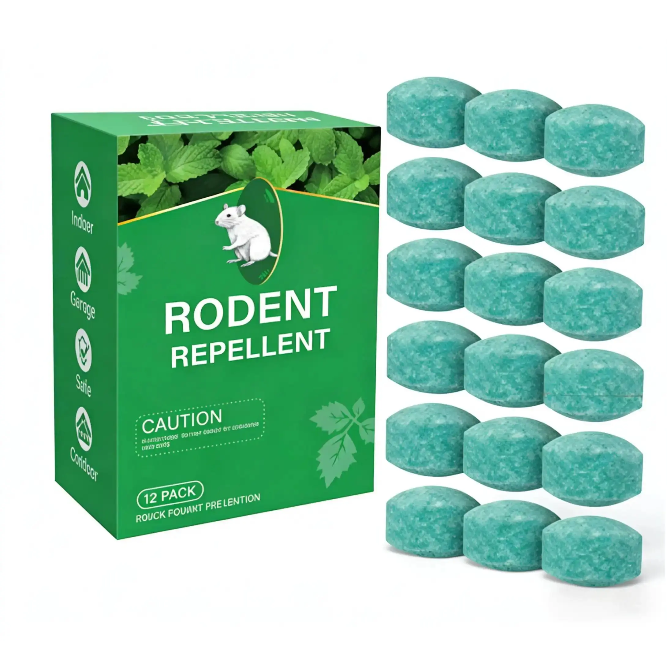 12-Pack Plant-Based Peppermint & Lemon OilRodent Repellent Balls, Long-LastingScented Natural Pest Deterrent for RatsMice, Insects, Basements Indoor & OutdoorHome Care Protection