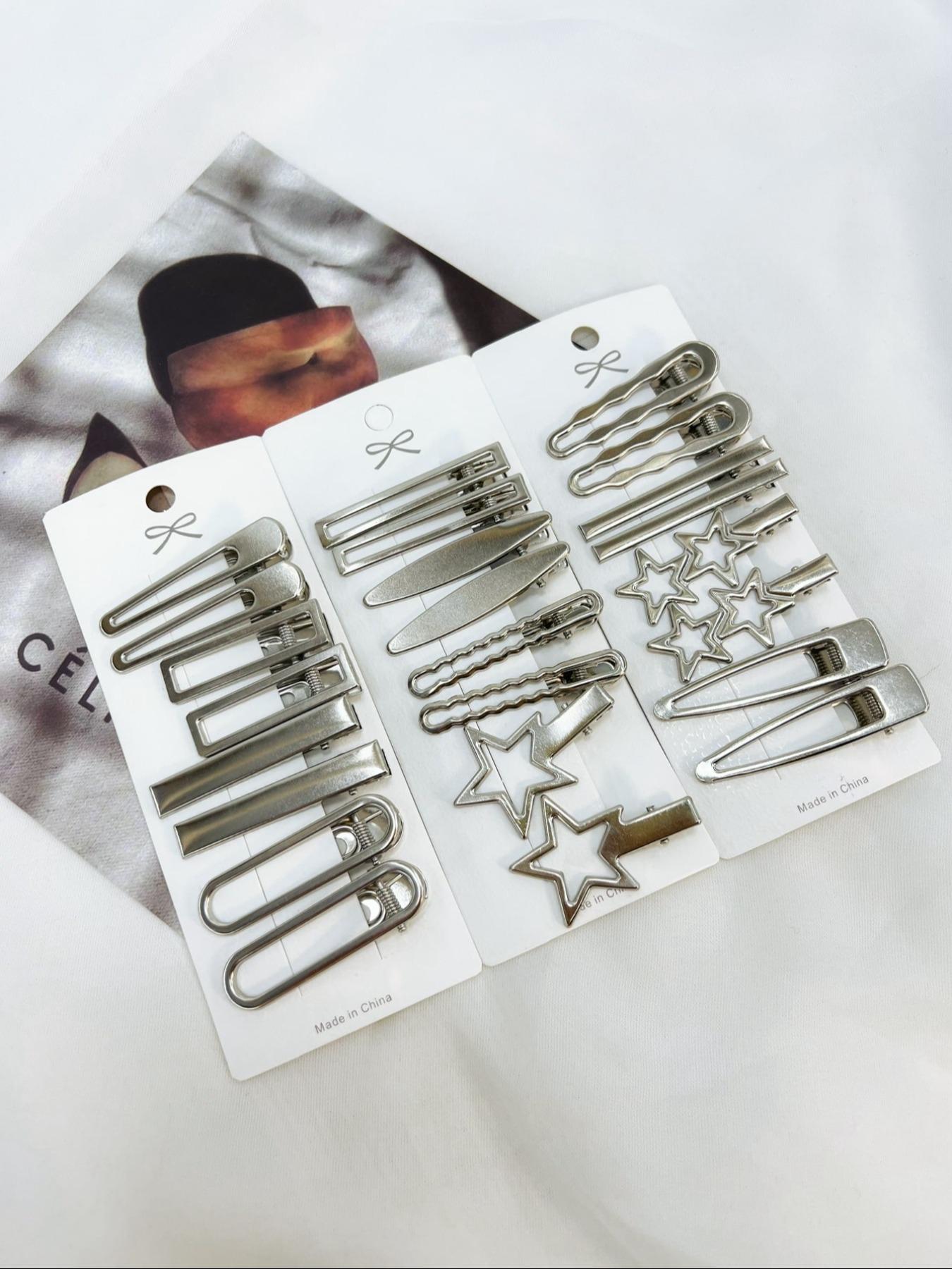 Cute Star Design Hair Clips Barrettes Hairpins As Gift, Y2k Hair Accessories for Women & Girls, Star Shaped Hair Clips, Casual Versatile Minimalist Hair Clips for Daily Wear, Perfect Gift Idea, Super Cute Clips