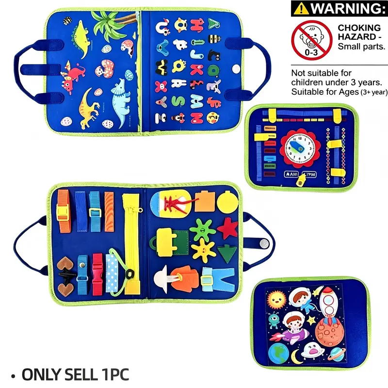 Montessori Busy Board, Preschool Activity Board for Fine Motor Skills, Educational Toy for Boys and Girls #GLOBAL PICKS