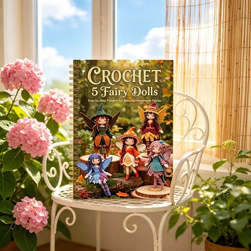 Crochet 5 Fairy Dolls Step-By-Step Amigurumi Pattern Guide, Easy-To-Follow Instructions, Beginner Friendly, Perfect for Beginners & Advanced Crafters