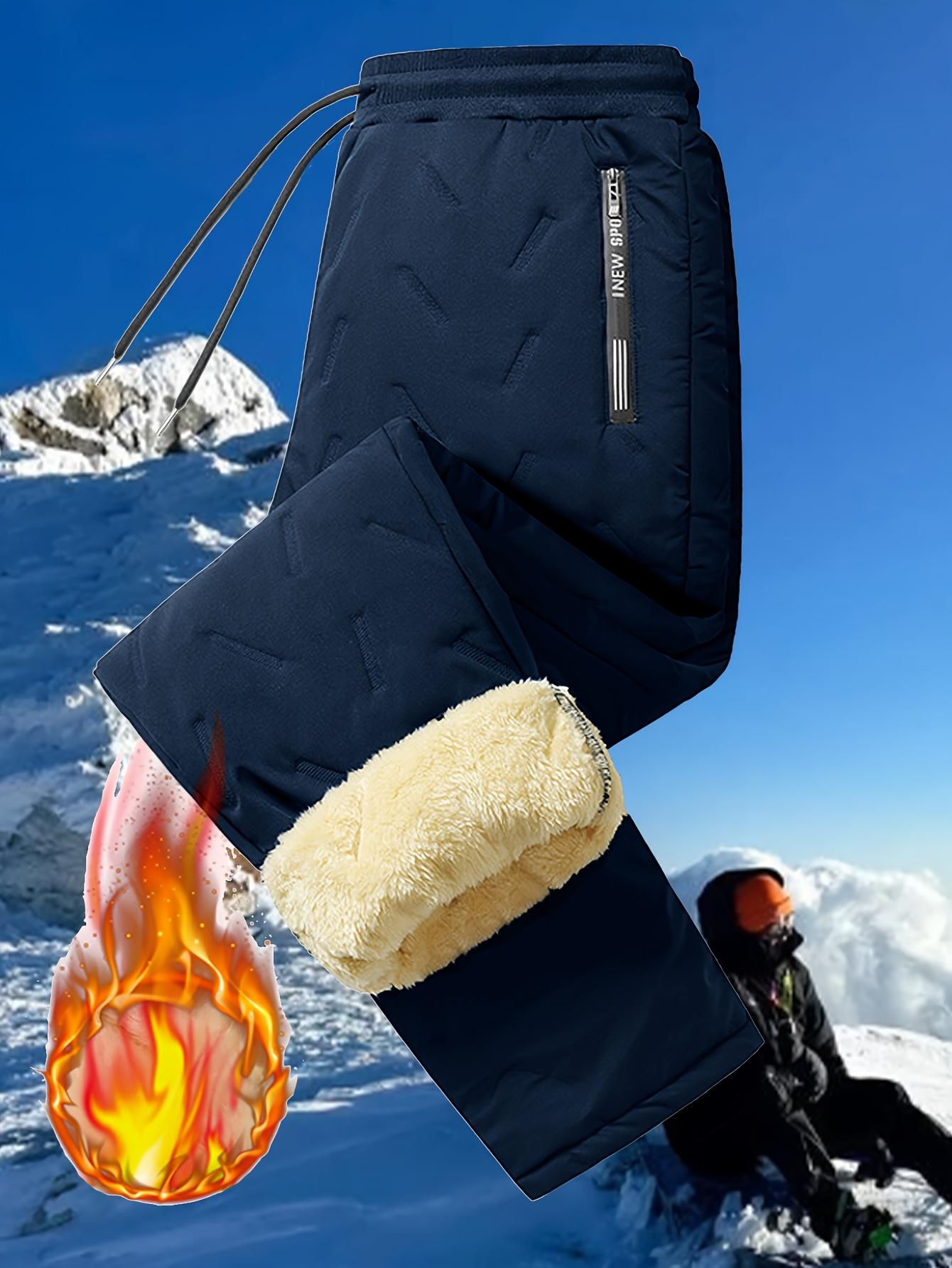 Women'S Plus Size Thermal Snow Pants - Windproof Winter Pants with Fleece-Lined Insulation, Straight Leg Fit for Skiing, Hiking, Everyday - All-Season Cold Weather Pants with Side Pockets - Heavy-Duty Outdoor Pants for Curvy Women (Black), Skiing Apparel