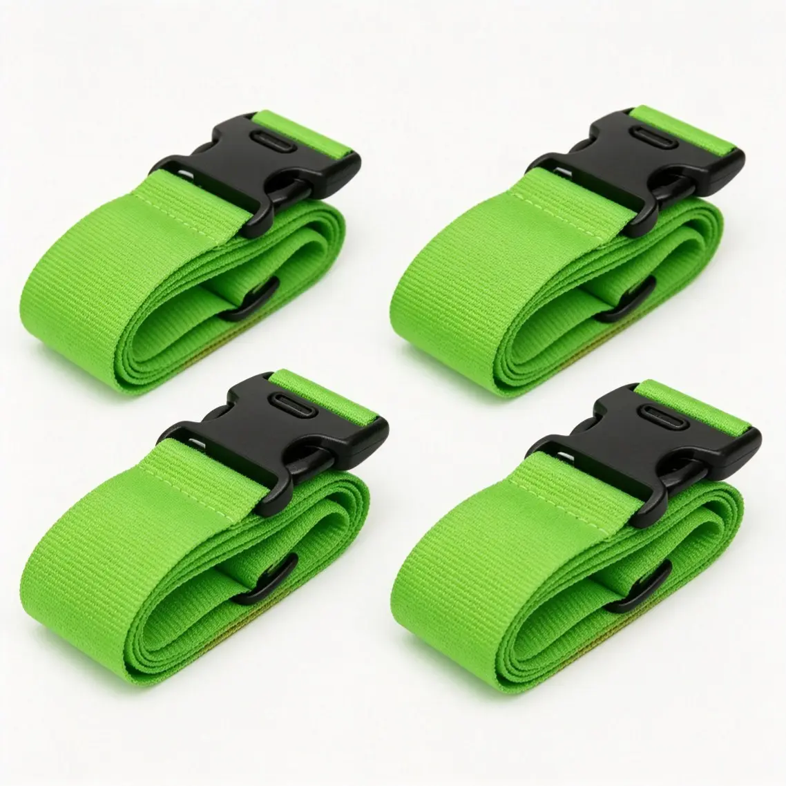 4-Pack Luggage Handle Straps, Bright Color Personalized Luggage Bands, Suitable for Suitcases, Carry-On Bags, Travel Accessories