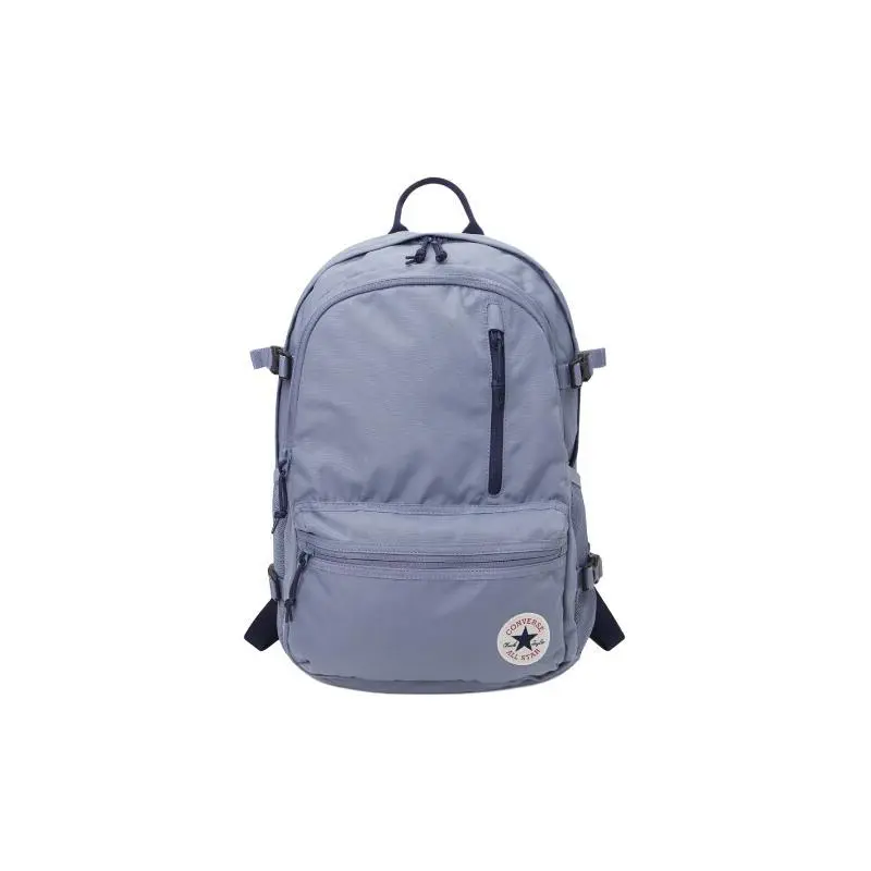Converse Straight Edge Polyester Backpack for Men and Women – Minimalist Multi-Pocket Zippered Design in Light Purple