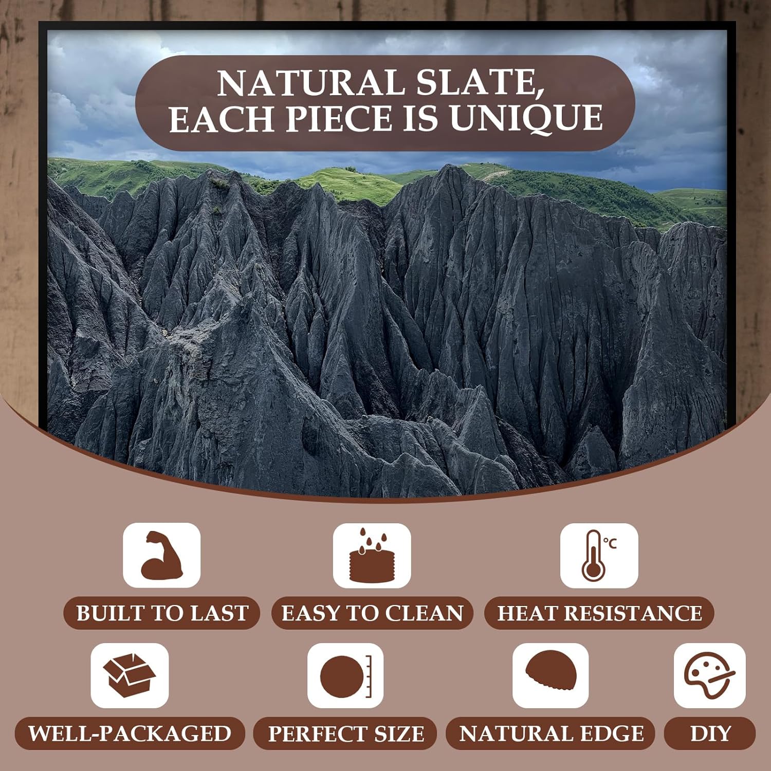 Slate Drink Coasters with Metal Holder, Set of 8 Black Coasters, 4 Inch Stone Coaster Set Tabletop Protection for Kitchen Apartment Bar Decor Housewarming Gifts Wedding Party, Round Slate Drink Coasters with Metal Holder, Set of 8 Black Coasters, 4 Inch Stone Coaster Set Tabletop Protection for Kitchen Apartment Bar Decor Housewarming Gifts Wedding Party, Round