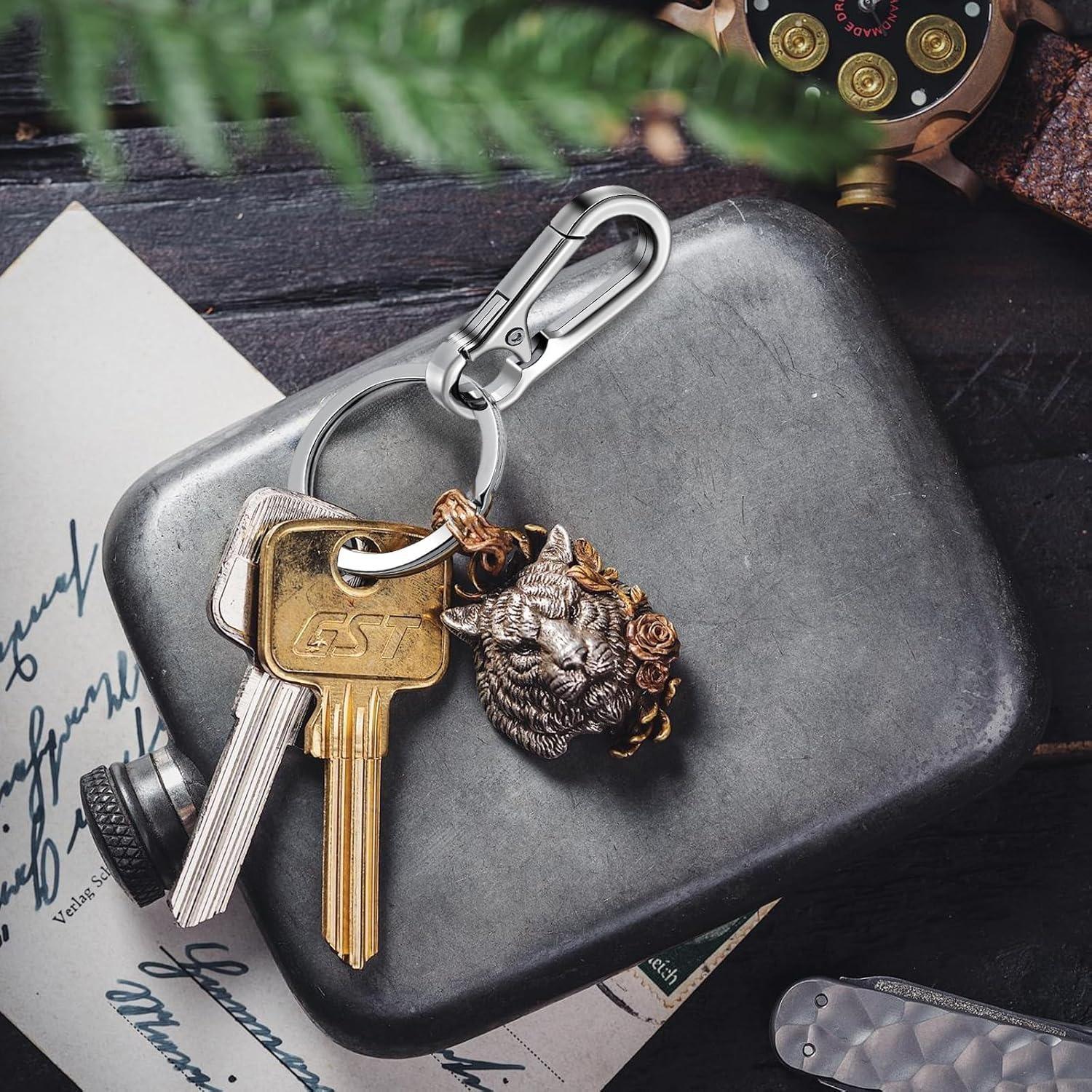 Durable Zinc Alloy Keychain, 4 Counts Metal Buckle Portable Keychain, Car Keychain, Spring Buckle Keychain, Quick Release Keychain, Men & Women Keychain, Keyring, Teenage Girl Gifts, Lightweight Keychain, Accessories