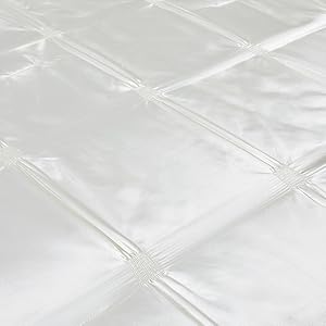 King Size Comforter Set Ivory White, 3 Pieces Soft and Lightweight Silk Bedding, All Season Down Alternative Comforter Bed Set