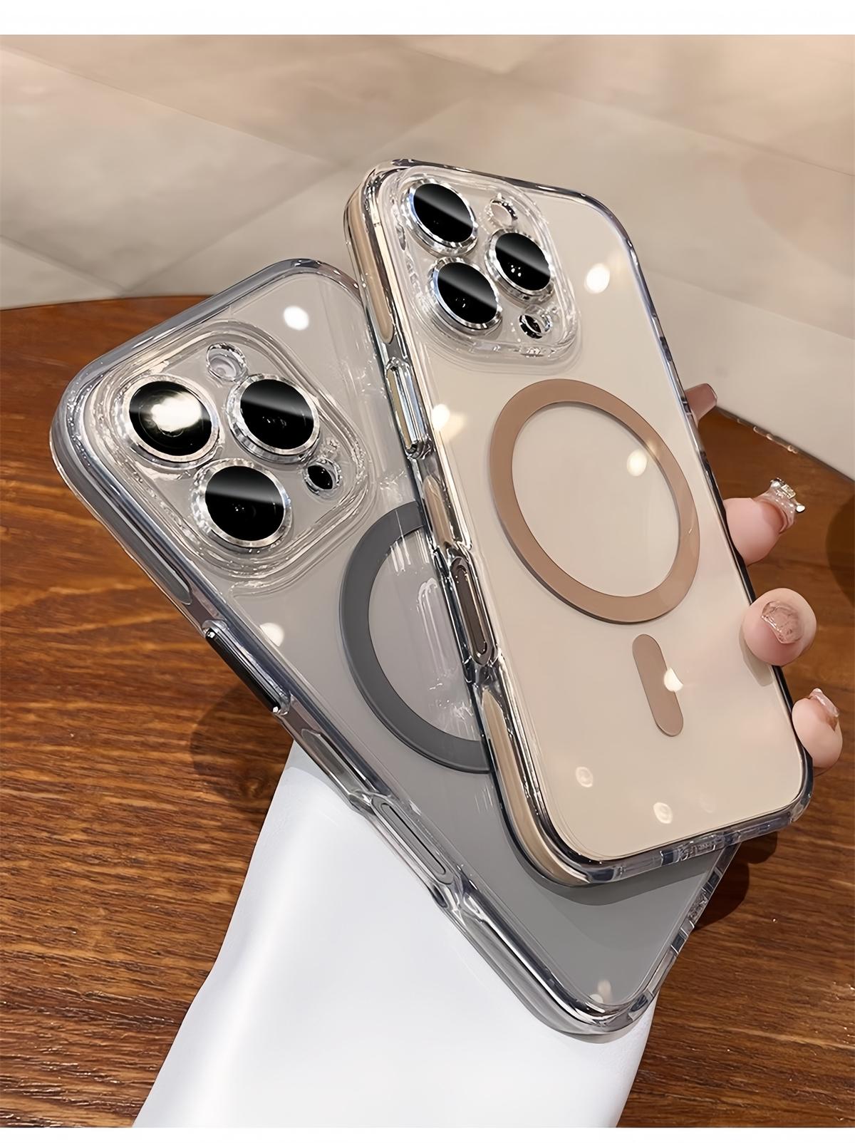 [LX]Desert Titanium 2 in Shockproof Shield Phone Case for IPhone 13 14 15 16 Pro Max 16 Clear Casing Transparent Cover