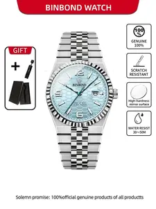 Binbond hot selling men's fashion watch men's concept large dial men's watch date display night light waterproof quartz watch Analog Quartz Watches
