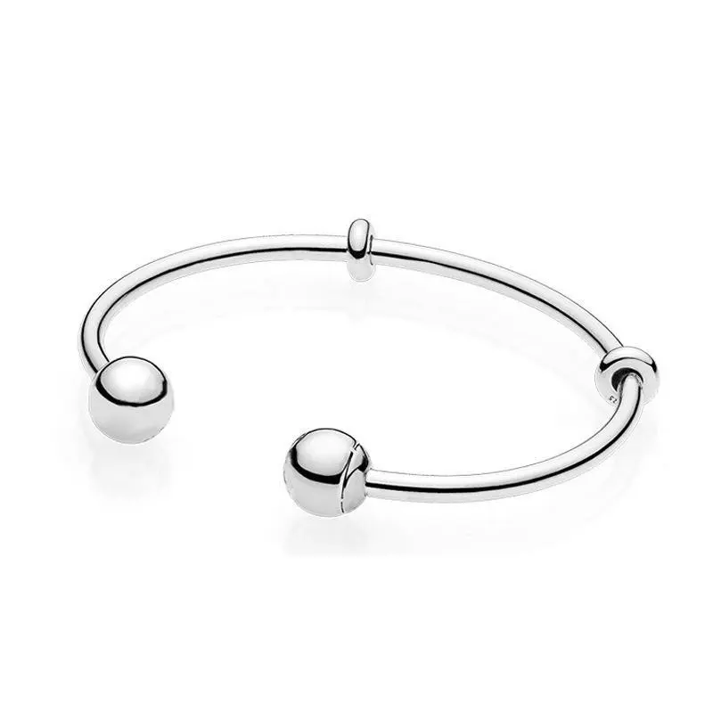 925 Sterling Silver Moments Open Bracelet,Fit Bracelet Charm,Everyday Bracelet, Gift for Her