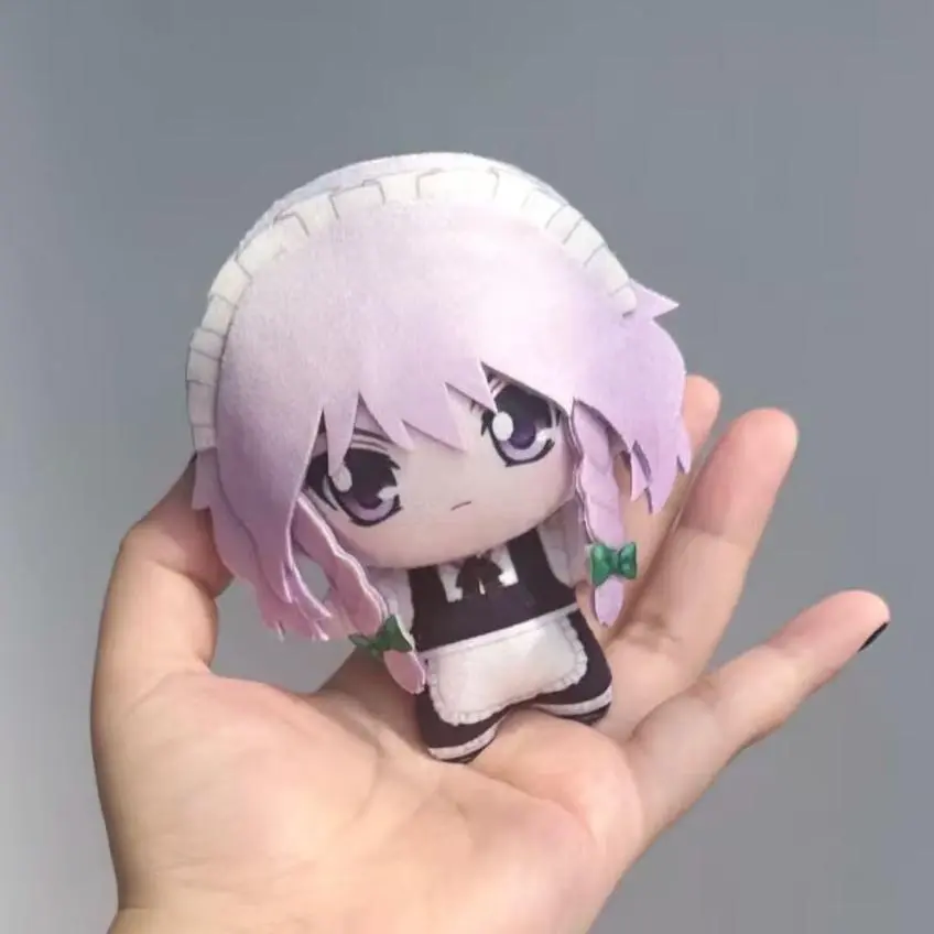 10cm Touhou Series Izayoi Sakuya Cotton Plush Doll - Cosplay Keychain Pendant, Birthday Gift for Anime Fans, Xmas Toy for Girls