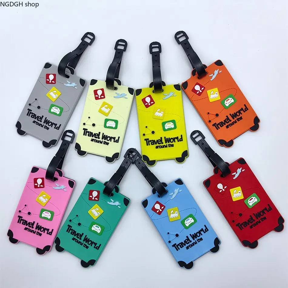 Silicone Suitcase Tag - Colorful ID Holder for Travel Use, Cute Luggage Identifier for Women, Sports & Outdoor Travel Gear