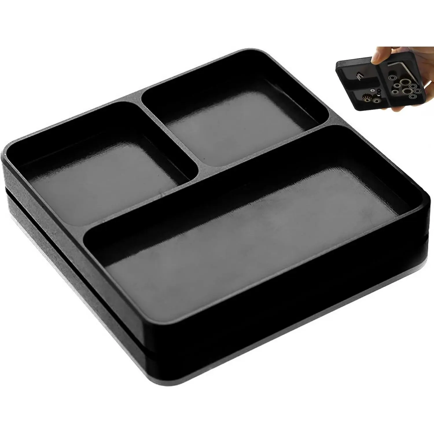 Tool Tray Organizer, Small Tray for  Repair Screws,  Toolboxes Small  Holder for Organization, Storage Tool for Screw, Nuts and , Socket, Pin, RC  Drone Phone