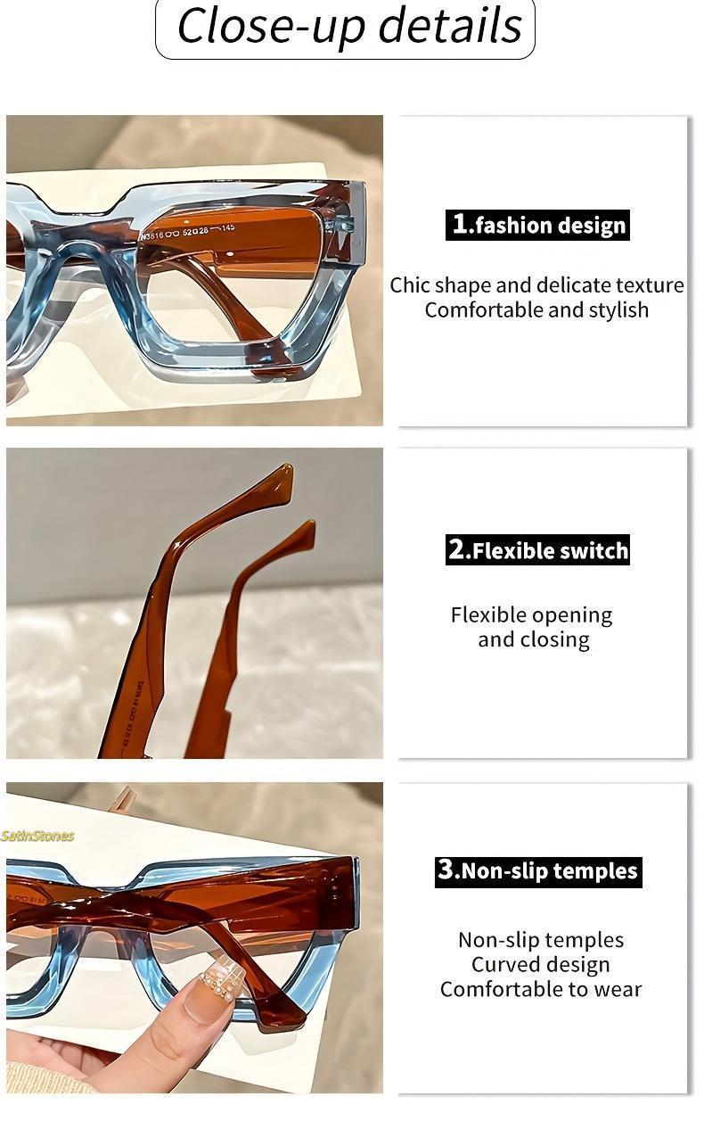 3-Pair Y2K Style Oversized Frame Leopard Print Anti-Blue Light Glasses – Transparent Lenses, Stylish Accessory and Everyday Casual Computer Glasses