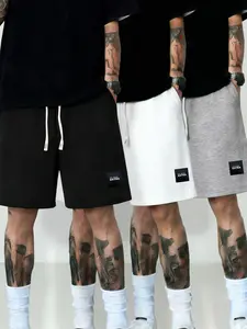 Men's Multi-Pack Classic Plain Shorts, Drawstring Waist, Summer Sports Knitwear, Casual Fitted Shorts, Perfect Gift for Husband or Boyfriend