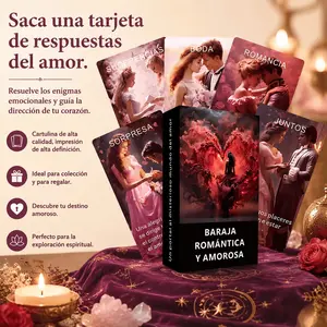 Spanish Romantic Love Oracle Cards, 50 Tarot Cards, Emotional Guidance Divination Deck, Enhance Intimacy Gift, Essential for Spiritual Exploration