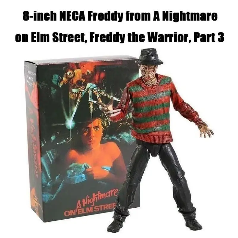 8-Inch Neca Freddy Krueger Statue, Home Decor Desktop Figurine, Perfect for Birthday Gifts, Halloween Parties, Easter Presents
