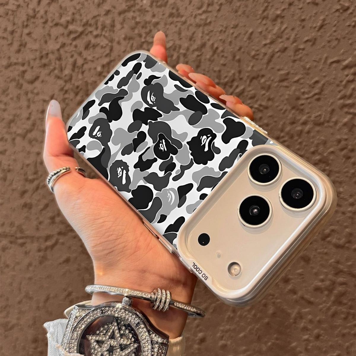 YR-10 pattern Phone Case, IMD Material Black, Suitable for iPhone 17 Pro Max 17Air, 16,11, 12, 13 Pro Max, 14 Pro Max, and 15, Design Black Friday LB Protectors