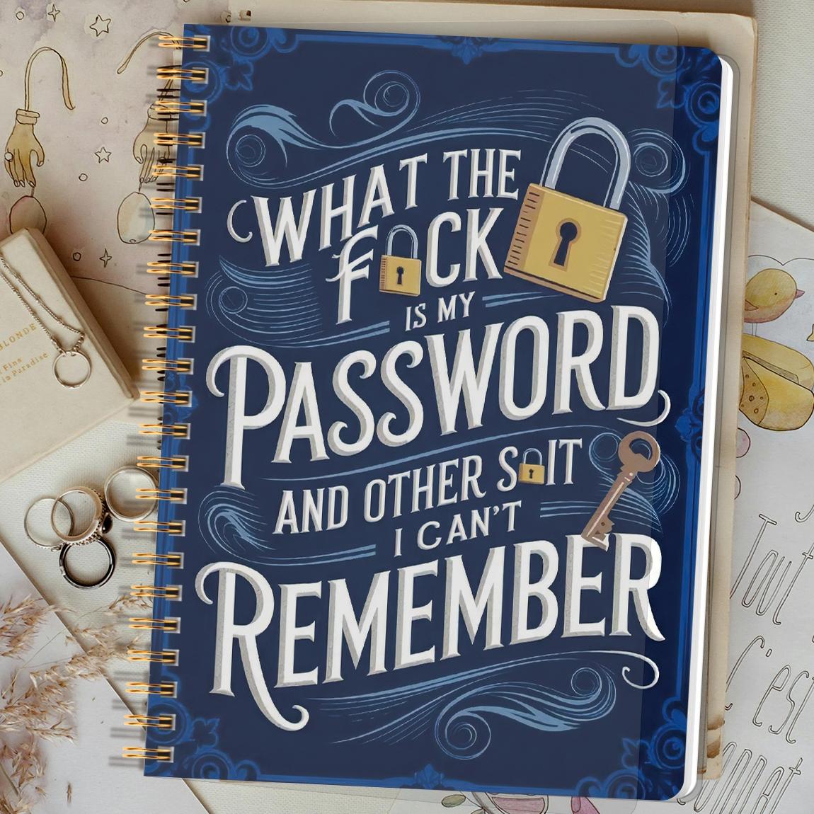 1pc Simple Password Book, Minimalist Advanced Address Password Manager With Website Password Quick Access Username And Password Storage Perfect For Home Office Internet Computer Logins, Hardcover Spiral Notebook, Great Holiday Gifts