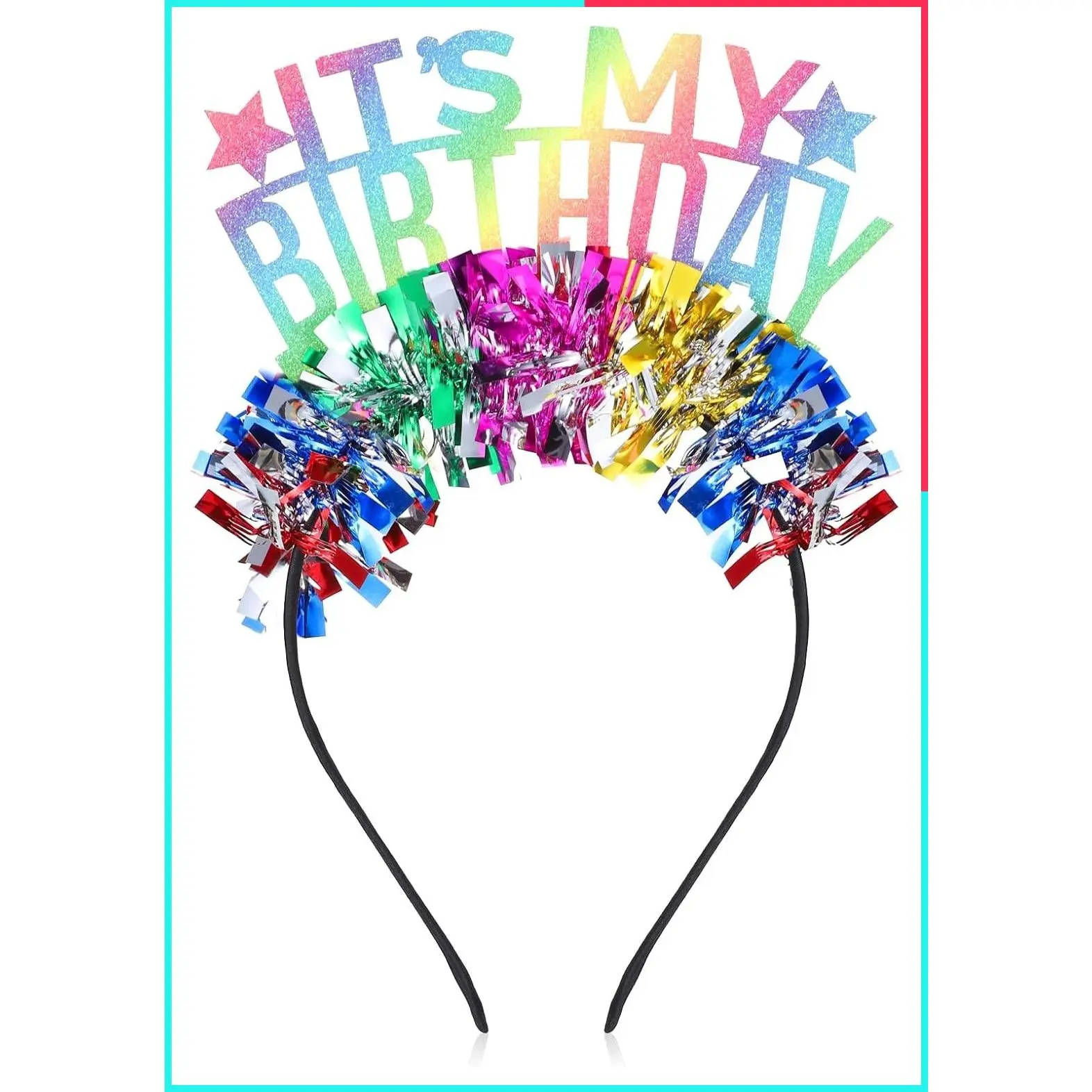 Happy Birthday Hats for Adults, Birthday Crown & It's My Birthday Headband for Women, Bling Tiara, Colorful Birthday Decorations and Gifts