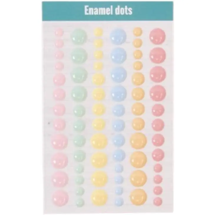 - Enamel Dots Pastel | Mini Self-Adhesive Stickers with Pearlescent Finish for Scrapbooking and Crafting Projects | Includes 72 Coloured Pieces